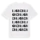 White t-shirt med Lugnen ordlek t-shirt