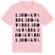 Pink Cotton t-shirt med Lundakvarn ordlek t-shirt