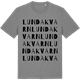 Mid Heather Gray t-shirt med Lundakvarn ordlek t-shirt
