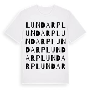 Lundarp ordlek t-shirt – ekologisk bomull t-shirt från Pinshirt