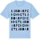 Blue Soul t-shirt med Lundarpehemmet ordlek t-shirt