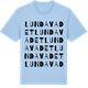 Blue Soul t-shirt med Lundavadet ordlek t-shirt