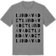 Mid Heather Gray t-shirt med Lundavadet ordlek t-shirt