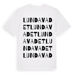 Lundavadet ordlek t-shirt – ekologisk bomull t-shirt från Pinshirt
