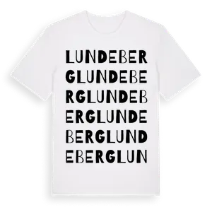 Lundeberg ordlek t-shirt – ekologisk bomull t-shirt från Pinshirt