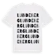 White t-shirt med Lundeberg ordlek t-shirt