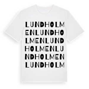 Lundholmen ordlek t-shirt – ekologisk bomull t-shirt från Pinshirt