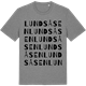 Mid Heather Gray t-shirt med Lundsåsen ordlek t-shirt