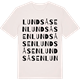 Vintage White t-shirt med Lundsåsen ordlek t-shirt
