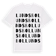 White t-shirt med Lundsbol ordlek t-shirt
