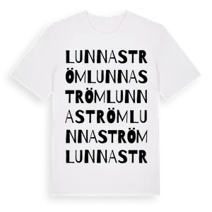 Lunnaström ordlek t-shirt – ekologisk bomull t-shirt från Pinshirt