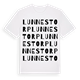 White t-shirt med Lunnestorp ordlek t-shirt