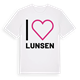 White t-shirt med Jag älskar Lunsen t-shirt stort tryck
