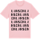 Pink Cotton t-shirt med Lunsen ordlek t-shirt