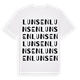 White t-shirt med Lunsen ordlek t-shirt