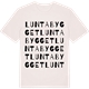 Vintage White t-shirt med Luntabygget ordlek t-shirt