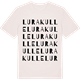 Vintage White t-shirt med Lurakulle ordlek t-shirt