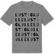 Mid Heather Gray t-shirt med Lustigkulle ordlek t-shirt