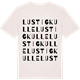 Vintage White t-shirt med Lustigkulle ordlek t-shirt