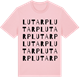 Pink Cotton t-shirt med Lutarp ordlek t-shirt