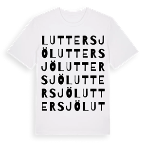 Luttersjö ordlek t-shirt – ekologisk bomull t-shirt från Pinshirt