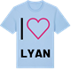 Blue Soul t-shirt med Jag älskar Lyan t-shirt stort tryck