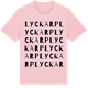 Pink Cotton t-shirt med Lyckarp ordlek t-shirt