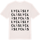 Vintage White t-shirt med Lyckås ordlek t-shirt