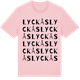 Pink Cotton t-shirt med Lyckås ordlek t-shirt