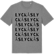 Mid Heather Gray t-shirt med Lyckås ordlek t-shirt
