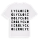 White t-shirt med Lyckoberg ordlek t-shirt