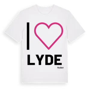 Jag älskar Lyde t-shirt stort tryck – ekologisk bomull t-shirt från Pinshirt