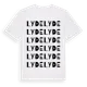 White t-shirt med Lyde ordlek t-shirt