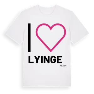 Jag älskar Lyinge t-shirt stort tryck – ekologisk bomull t-shirt från Pinshirt