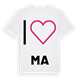 White t-shirt med Jag älskar Ma t-shirt stort tryck