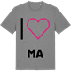 Mid Heather Gray t-shirt med Jag älskar Ma t-shirt stort tryck
