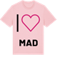 Pink Cotton t-shirt med Jag älskar Mad t-shirt stort tryck