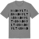 Mid Heather Gray t-shirt med Madhyltan ordlek t-shirt