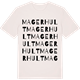 Vintage White t-shirt med Magerhult ordlek t-shirt