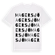 White t-shirt med Magersjö ordlek t-shirt