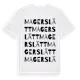 White t-shirt med Magerslätt ordlek t-shirt