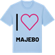 Blue Soul t-shirt med Jag älskar Majebo t-shirt stort tryck