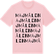 Pink Cotton t-shirt med Majmålen ordlek t-shirt