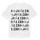 White t-shirt med Majmålen ordlek t-shirt