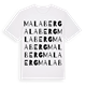 White t-shirt med Malaberg ordlek t-shirt