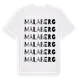White t-shirt med Malaberg ordlek t-shirt