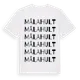White t-shirt med Målahult ordlek t-shirt