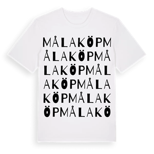 Målaköp ordlek t-shirt – ekologisk bomull t-shirt från Pinshirt