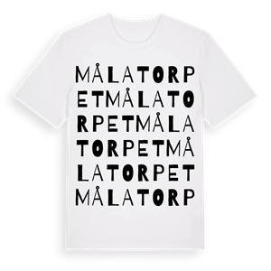 Målatorpet ordlek t-shirt – ekologisk bomull t-shirt från Pinshirt
