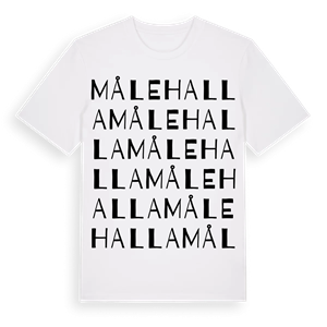 Målehalla ordlek t-shirt – ekologisk bomull t-shirt från Pinshirt
